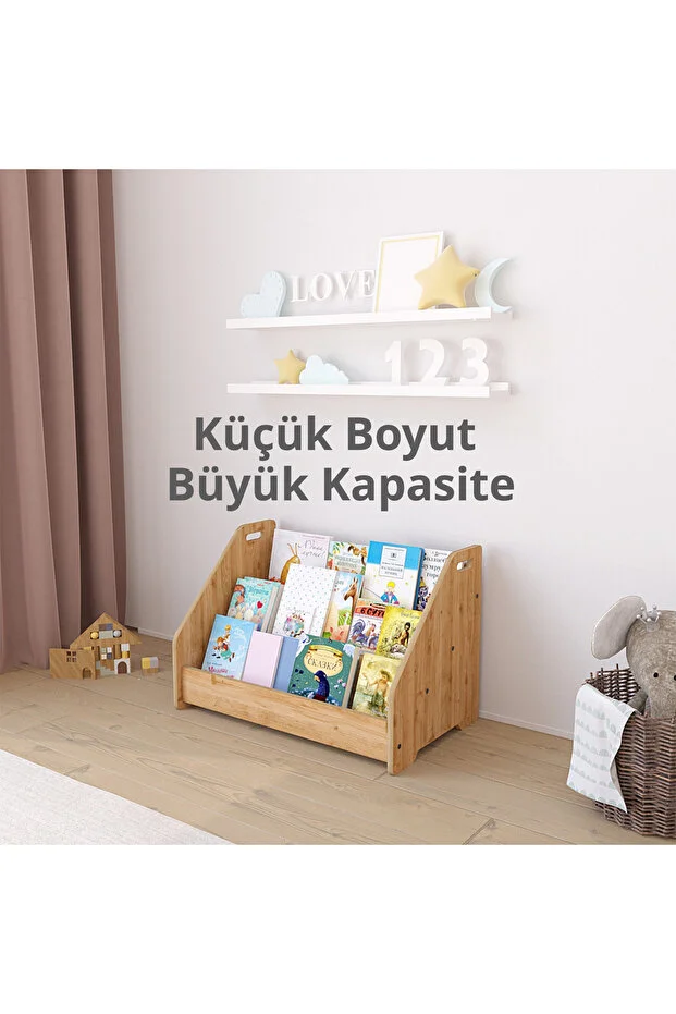 Montessori Ahşap Yer Kitaplığı